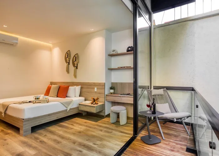 Studio Fenomenal Con Balcon Priv And Rooftop Whit Jacuzzi 4* Mexico City